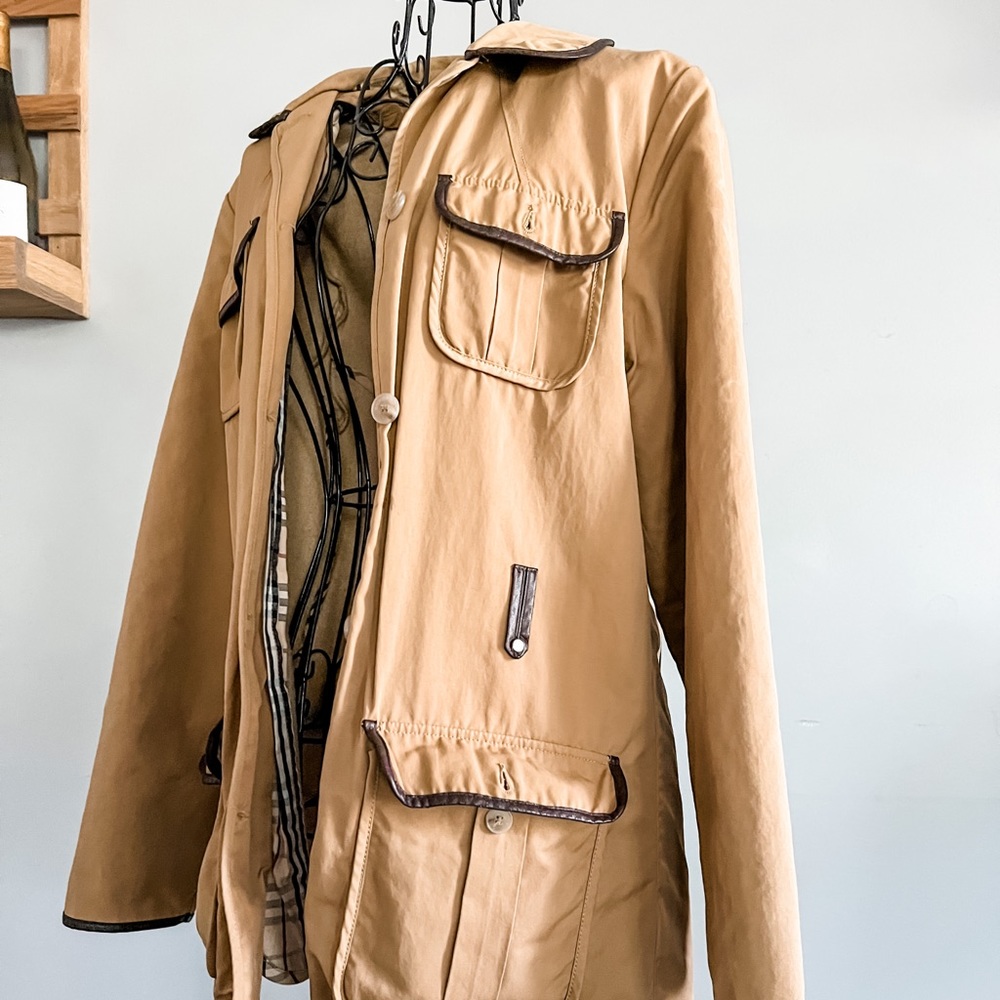 Burberry tan jacket with detachable wool liner